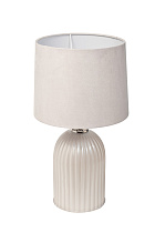 Лампа настольная стеклянная со светло-серым абажуром
