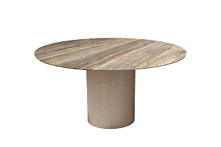 Стол обеденный круглый каменная столешница