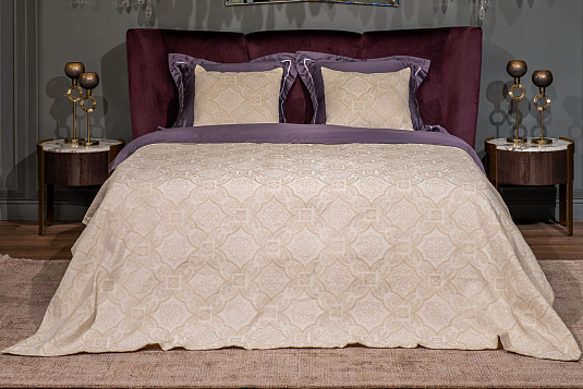 Наволочка декоративная "Тиара" 50х50см бежевая