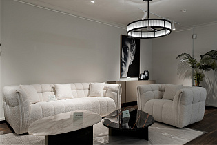 Диван Prato трехместный букле белый