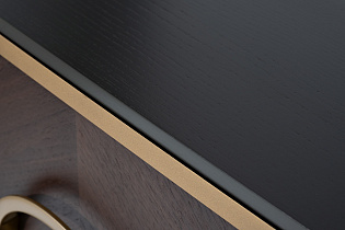 Тумбочка прикроватная с 2-мя ящиками темный шпон