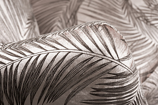 Кресло Verona вращающееся вельвет принт "Листья"