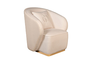 Кресло Ольтен (Olten) велюровое кремовое