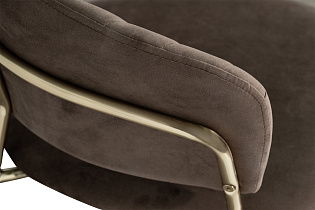 Стул обеденный велюровый темно-коричневый