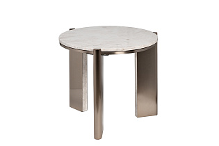 Столик журнальный Касс Уайт (Cass White) белый мрамор