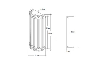 Бра стеклянное (хром)