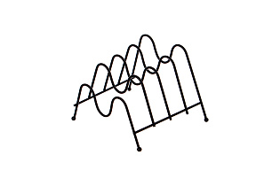 Подставка для тарелок на 4 шт черная 1 (превью)