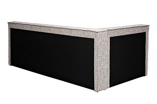 Кровать Runa детская угловая с подъемным механизмом шенилл серый