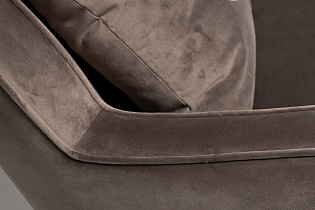 Кресло вращающееся велюровое серое