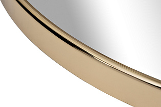 Зеркало на подвесе в золотой металлической раме