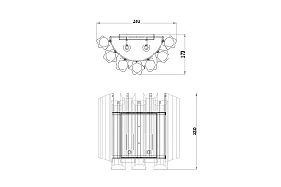 Бра из янтарного стекла
