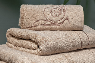 Полотенце «Лирика» 70*140 кофейное 6 (превью)