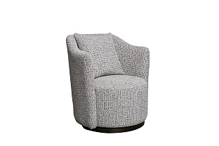 Кресло Verona вращающееся серый шеннил/бронза