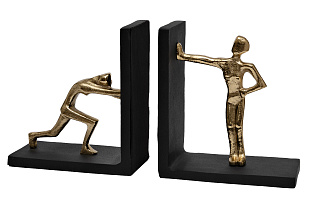 Держатель для книг металлический золотой