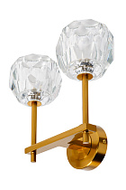 Бра Деко (Deco) латунь с 2мя стеклянными плафонами