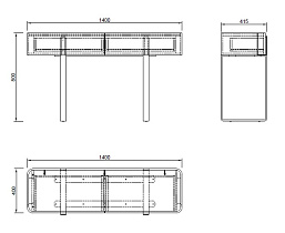 Консоль светлая с металлическим каркасом 8 (превью)