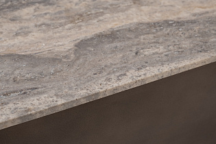 Стол журнальный квадратный мраморный с полкой