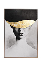 Холст «Затмение-1» в багете латунь 1 (превью)