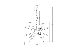 Светильник подвесной дымчатый