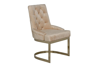 Стул на металлическом каркасе бежевый