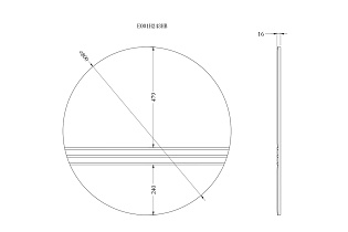 Зеркало круглое со вставками