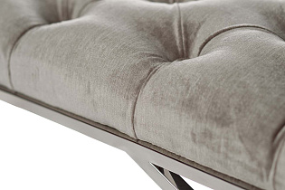 Банкетка серая велюровая