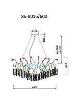 Люстра подвесная «Монетки» стекло/металл шампань 2 (превью)