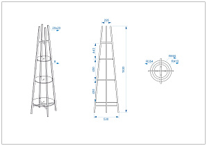 Стеллаж прозрачное стекло/золото