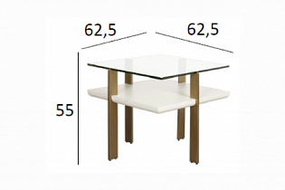 Столик журнальный квадратный Bel Air