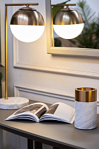 Лампа настольная с матовым плафоном, золото 6 (превью)