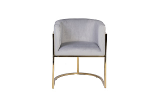 Кресло велюровое серо-голубое 1 (превью)