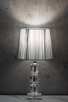 Светильник настольный "хрустальный" с серебристым абажуром