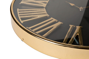 Часы настенные круглые черные/золото 2 (превью)