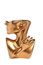 Кашпо «Женский профиль» золотой 1 (превью)