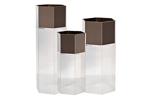 Кашпо высокое напольное акрил/бронза 2 (превью)