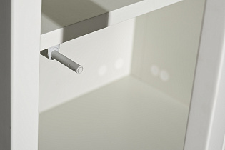 Шкаф-витрина со стеклянным фасадом с тумбочкой прикроватной с 2-мя ящиками бежевый