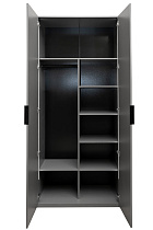 Шкаф Alto двухдверный с полками цвет серый кобальт