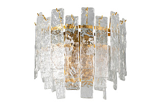 Бра Лёд (Ice) рифленое стекло/латунь 1 (превью)