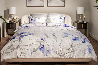 Кровать Палаццо(Palazzo) двуспальная рогожка светло-бежевая