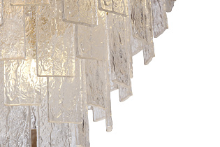 Люстра потолочная ICE рифленое стекло/латунь 3 (превью)