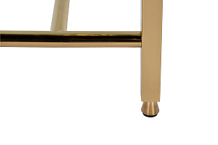 Стеллаж Марбелла Уайт (Marbella White) бел/зол со стеклянными полками