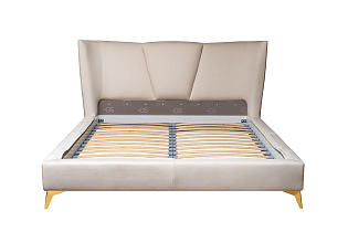 Кровать Сиена(Siena) велюровая кремовая
