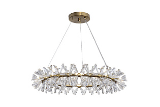 Люстра подвесная стекло прозрачное/латунь