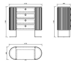 Комод Лучано (Luciano) с мраморной столешницей