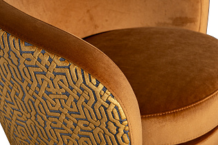 Кресло Наполи(Napoli) вращающееся велюровое с принтом