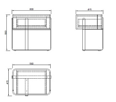 Тумбочка светлая с металлическим каркасом 8 (превью)