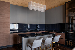 Люстра подвесная прямоугольная из рифленого стекла 4 (превью)