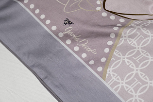 Пододеяльник "Пионы" 210х230см серый