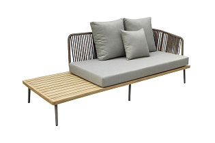 Диван Бэйли (Bayley) трехместный правосторонний уличный серый