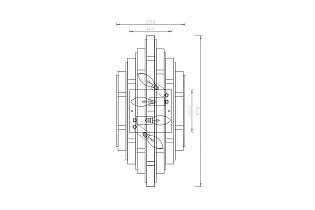 Бра стеклянное (золото)